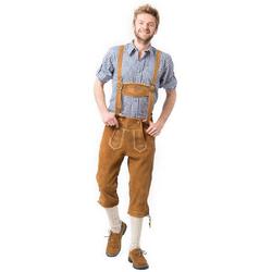 Boeren Tirol & Oktoberfest Kostuum | Schuimhapper Schumi Lederhose Man | Maat 54 | Bierfeest | Verkleedkleding